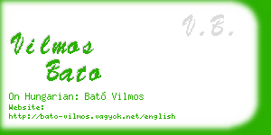 vilmos bato business card